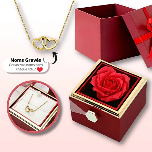 Collier Éternel Glitter Love Gravé et Personnalisable